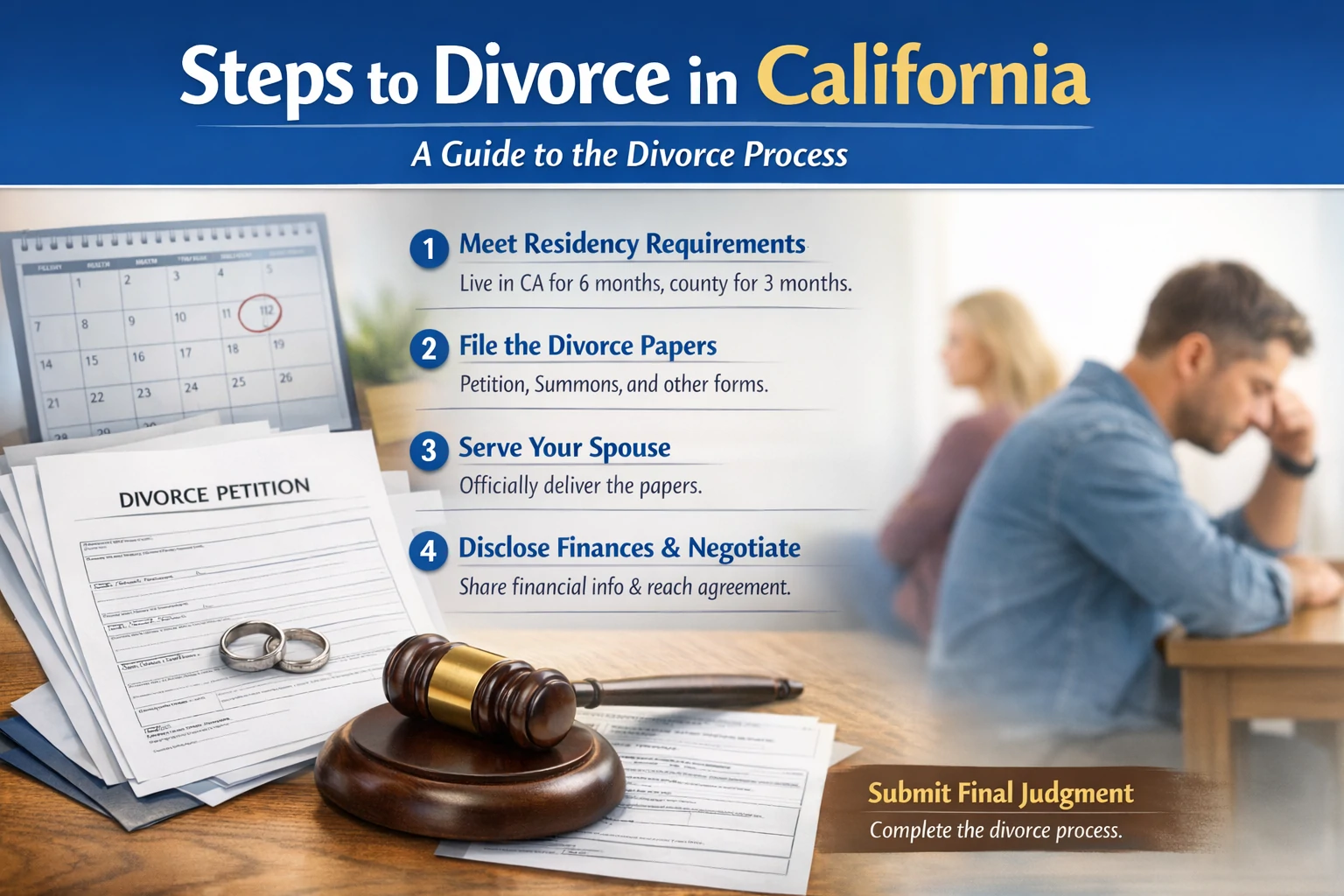 Read more about the article How to File for Divorce in California: Step-by-Step Process Explained