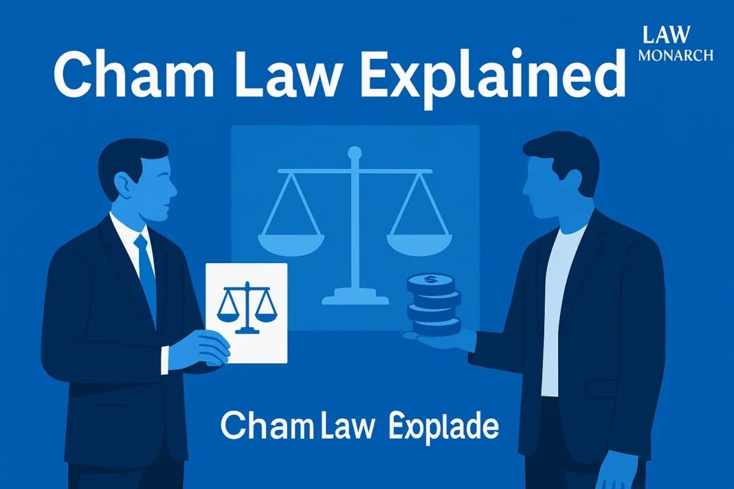 Illustration of two figures showing legal balance and lawsuit funding