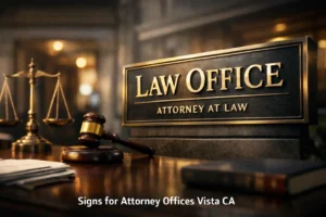 Read more about the article Signs for Attorney Offices Vista CA: Professional Sign Guide