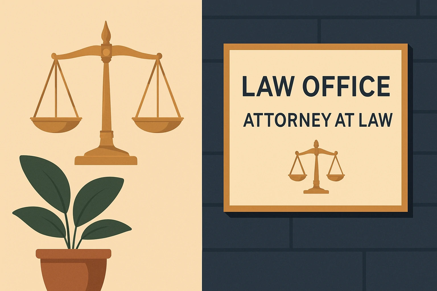 Modern law office with professional signage on building facade.